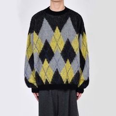 【残り一点】 M/Shaggy Argyle Knit Pullover