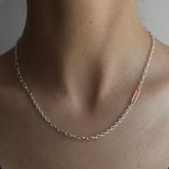 【お取り寄せ注文可能】Mix Chain Necklace_No.2(SILVER)