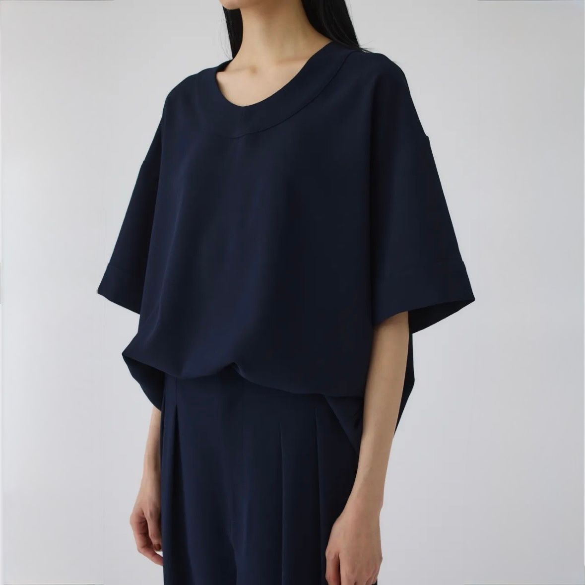【残り一点】Georgette U-Neck Tops