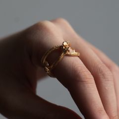 【お取り寄せ注文可能】蛇チェーンリング(GOLD)