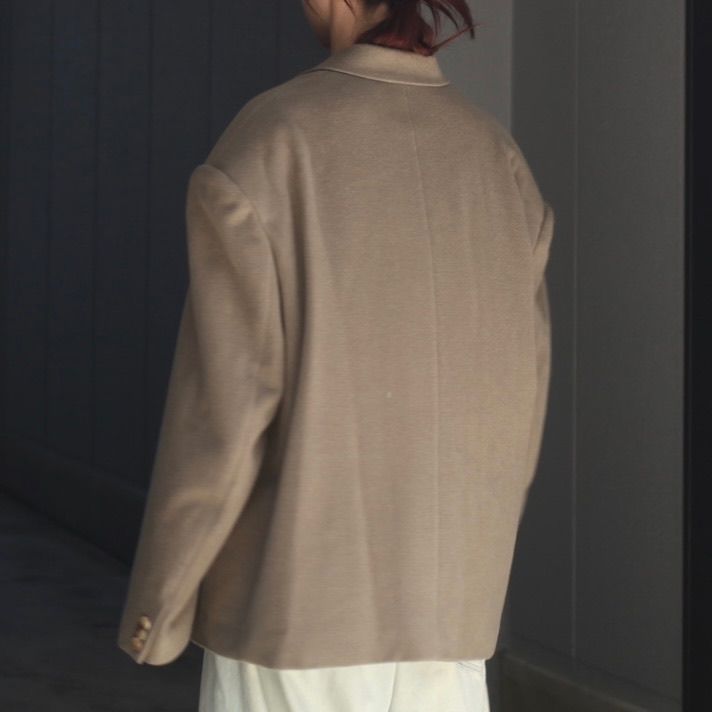 【残り一点】Round Big Shoulder Wool Cashmere Jacket