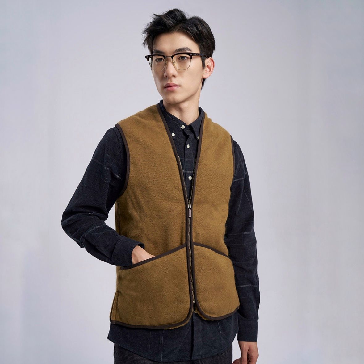 【残り一点】Warm Pile Waistcoat Zip In Liner