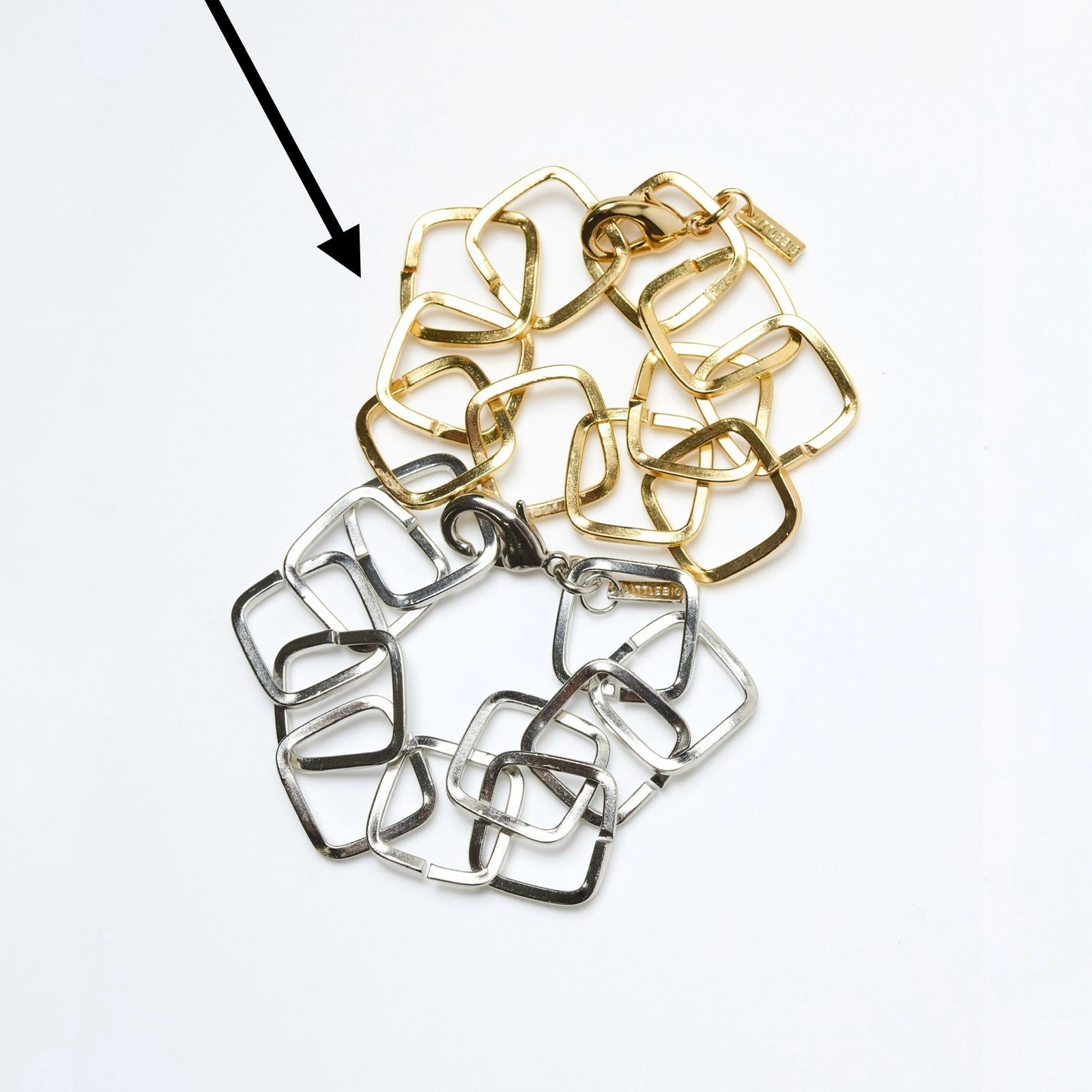【残り一点】Square Chain Bracelet(GOLD)