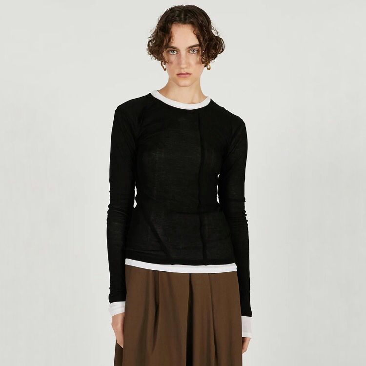 【残り一点】Sheer Fraise Layered Top