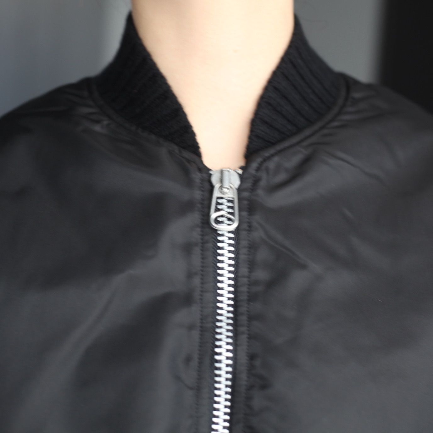 【残り一点】Connected Rib Knit Flight Jacket