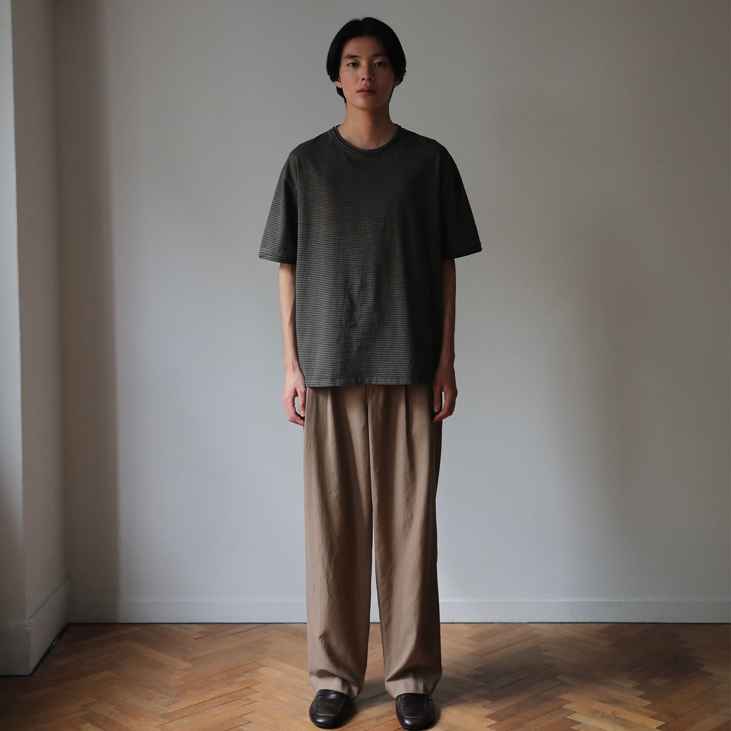 【残り一点】Dyed Raw-Edge Stripe Tee