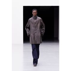 【残り一点】Cracked Leather Cut Off Half Coat