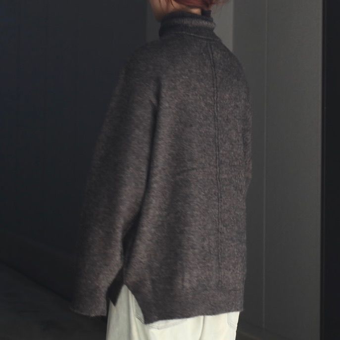 【残りわずか】Wool/Alpaca Knit Loose Turtle Neck PO