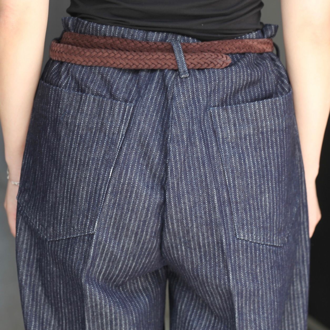 【残り一点】Tuck Baggy Type2(STRIPE DENIM ONE WASH)