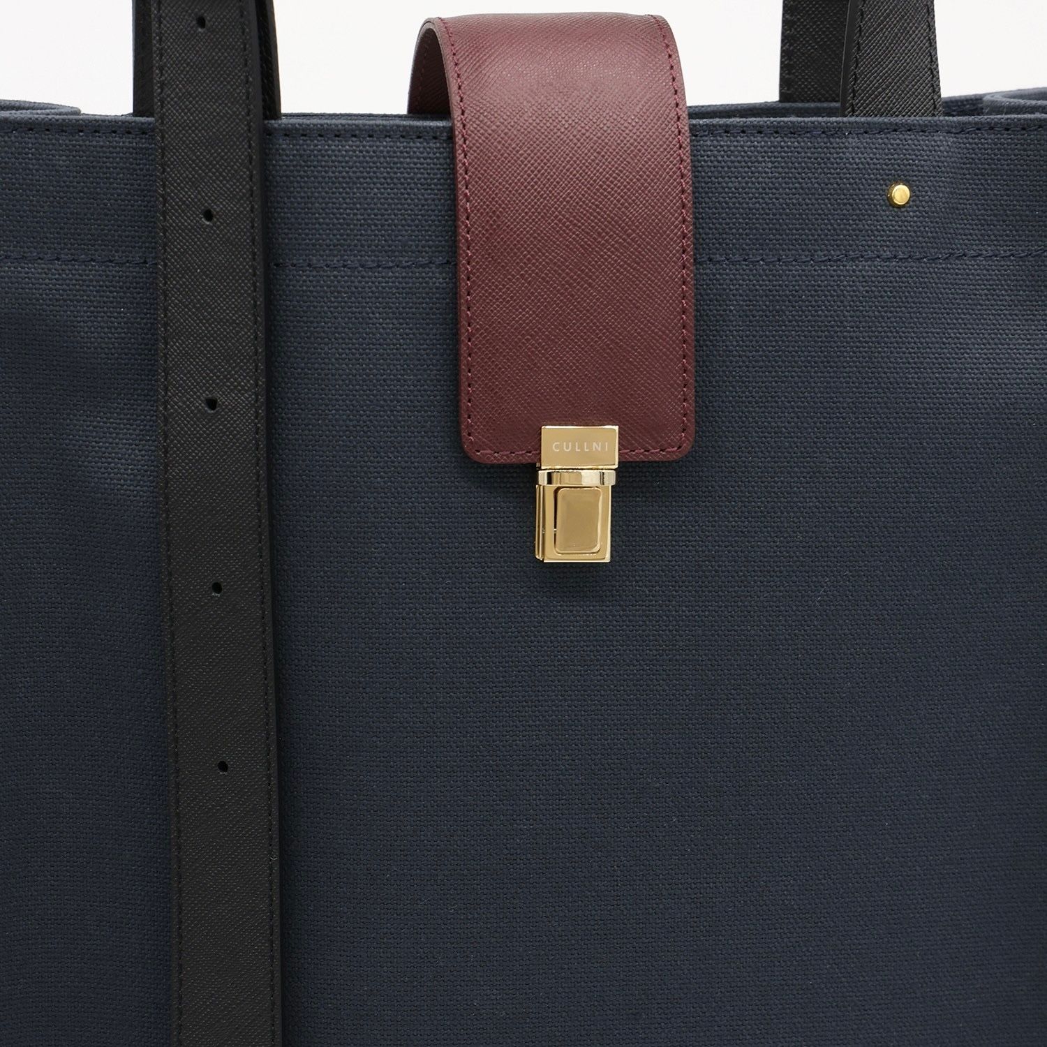 【残り一点】Leather Flap Adjustable Belt Canvas Tote