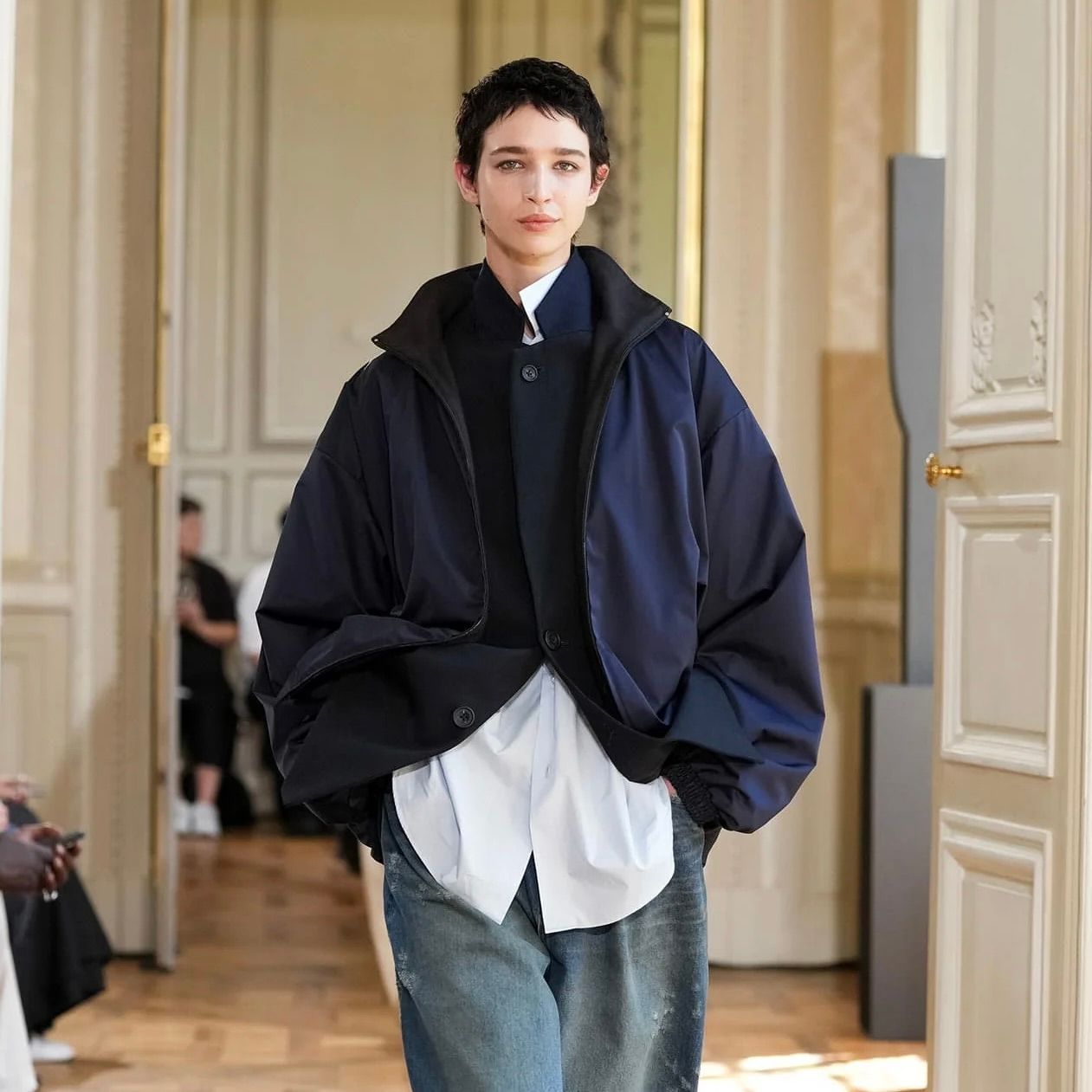 【残り一点】Wool Kersey Oversized Single Breasted Jacket