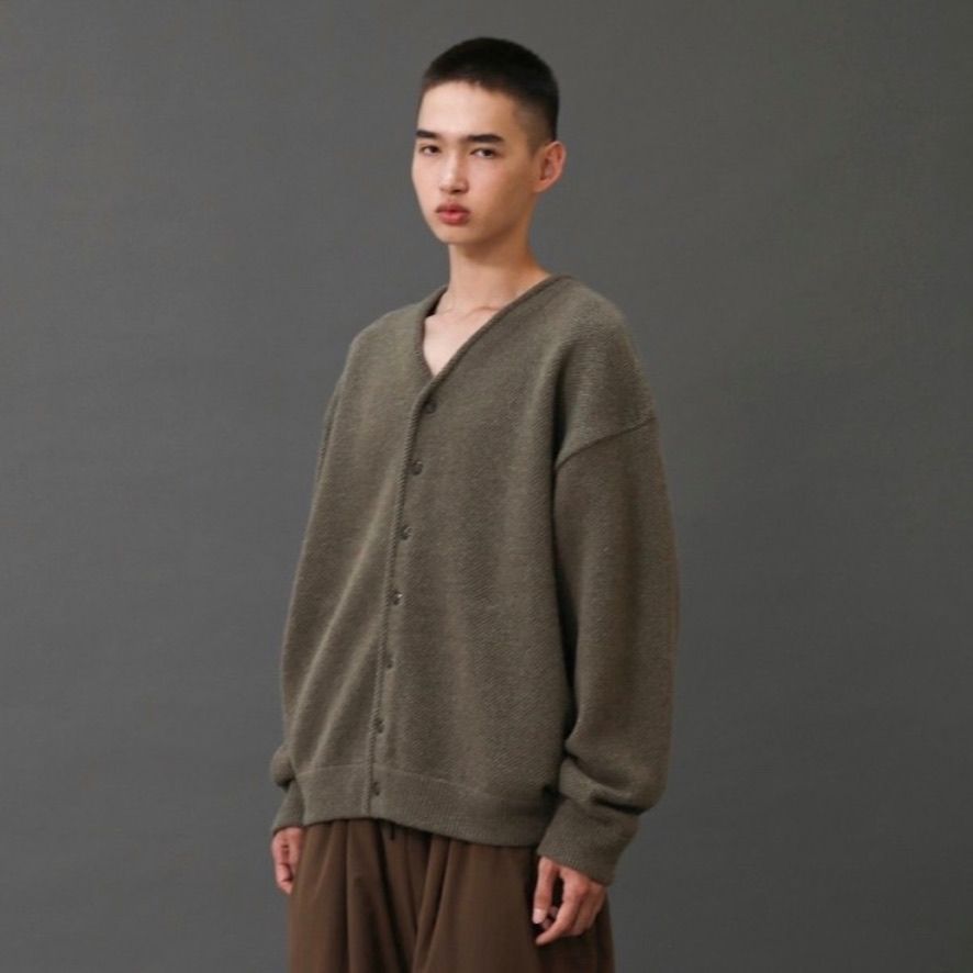 【残り一点】Moss Stitch V-Neck Cardigan