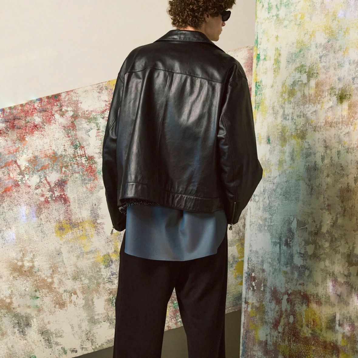 【残り一点】Sheep Leather Single Riders Collared Jacket