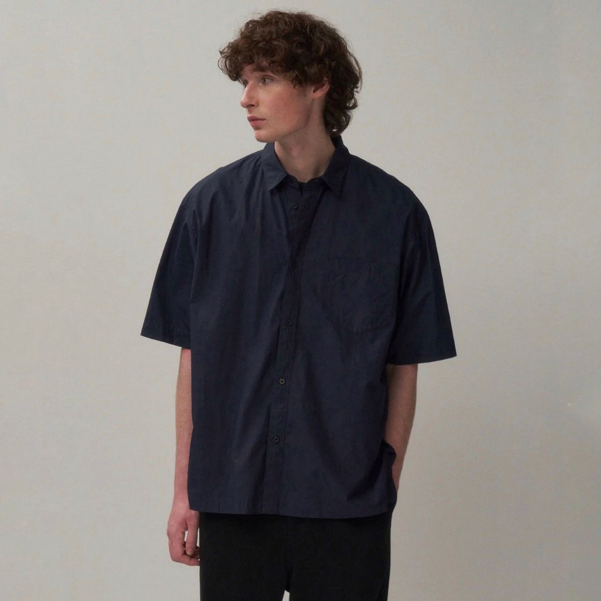 【残り一点】Suvin Broad Washed Half Sleeve Shirt
