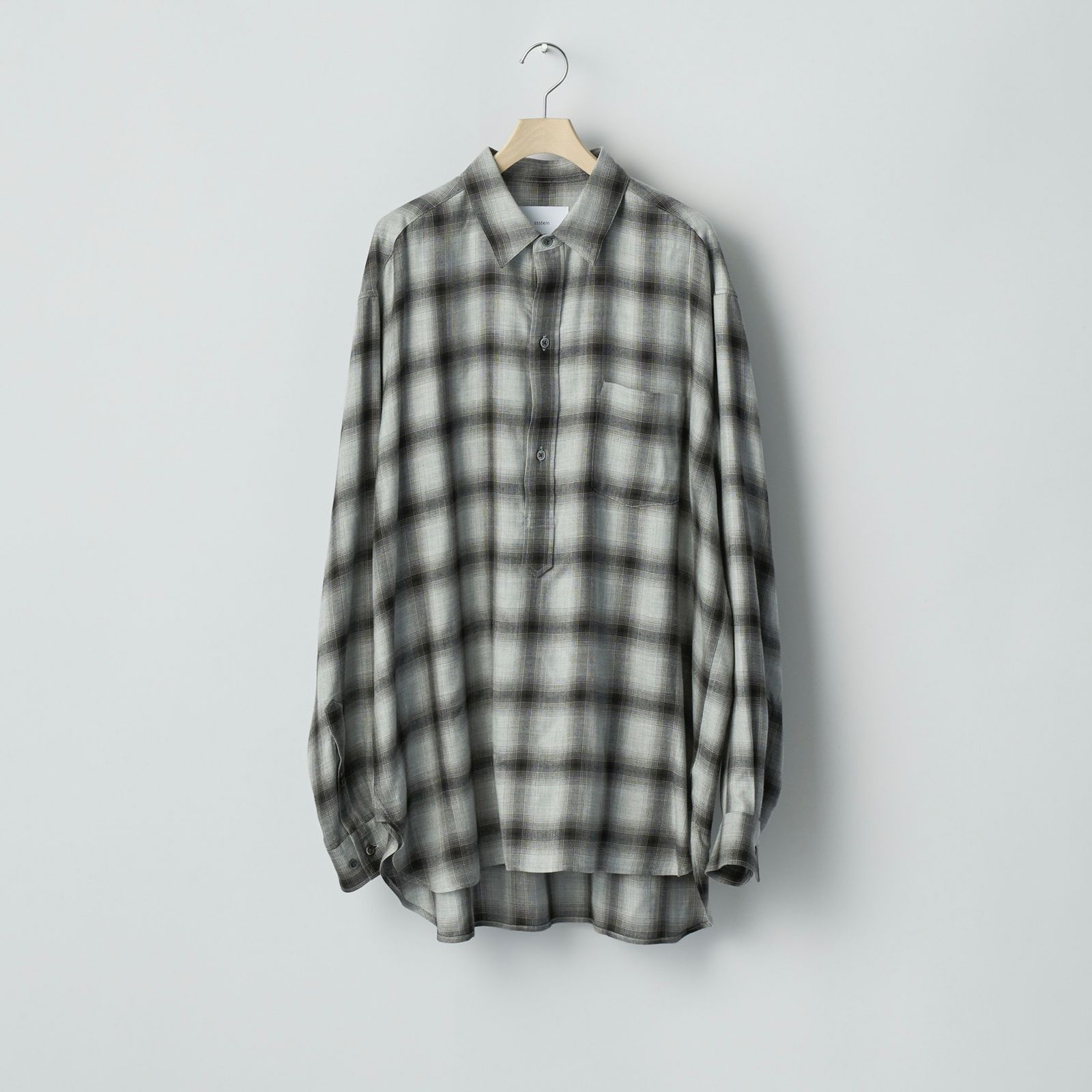 【残りわずか】Rayon/Lyocell Check Oversized Pullover Shirt