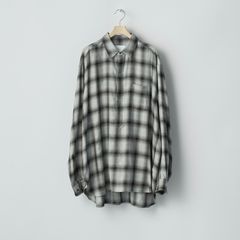 【残りわずか】Rayon/Lyocell Check Oversized Pullover Shirt