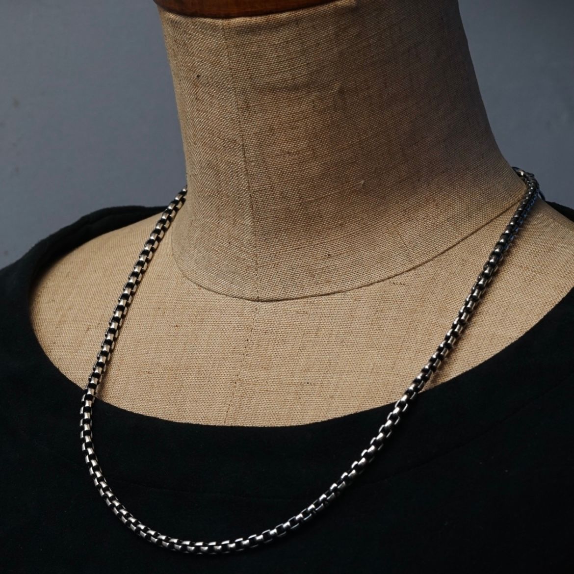 【お取り寄せ注文可能】Square Block Chain Long Necklace(SILVER)