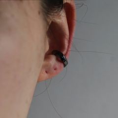 【残り一点】Crockery Ring Ear Cuff(BLACK)