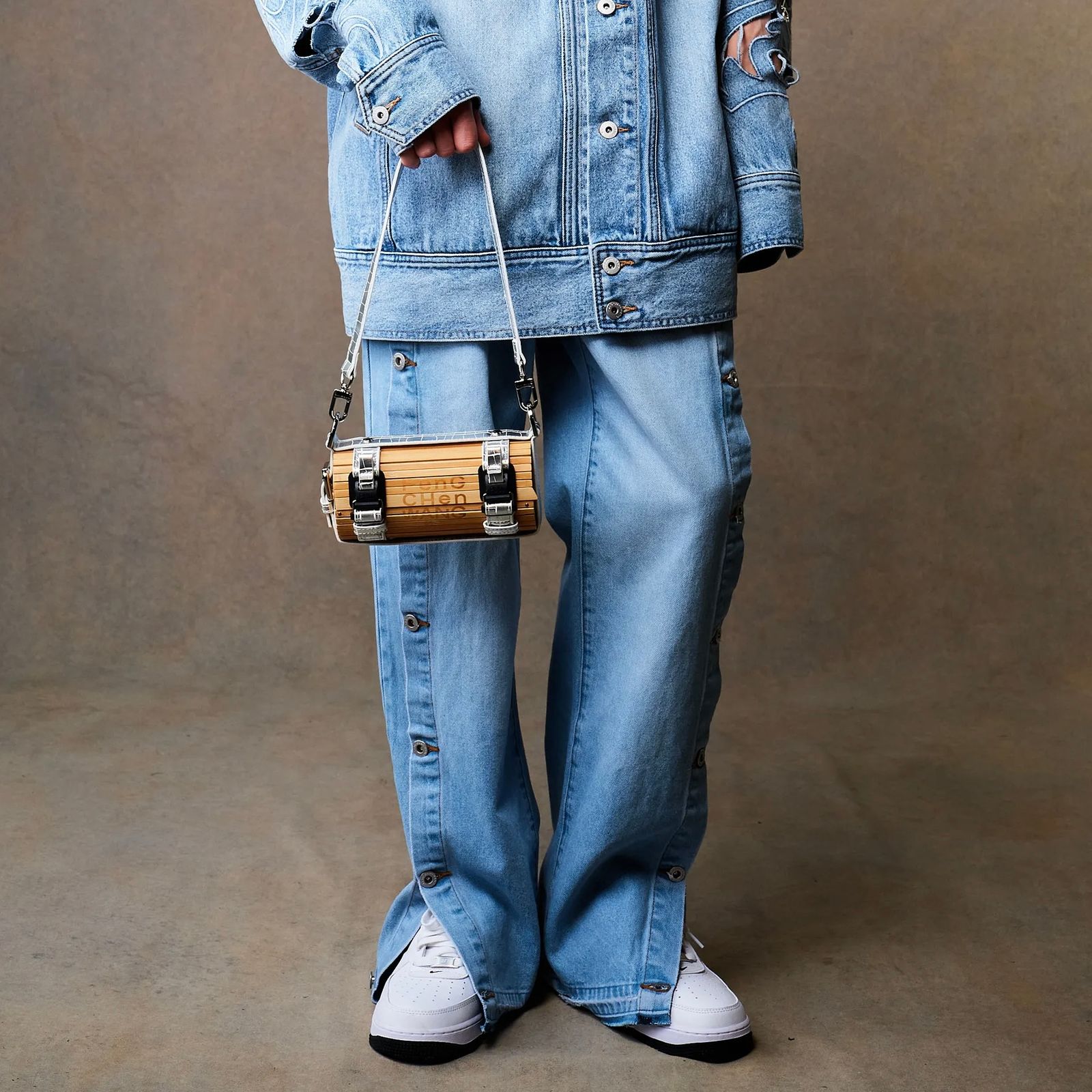 Feng Chen Wang - 【残り一点】Side Release Denim Pants 