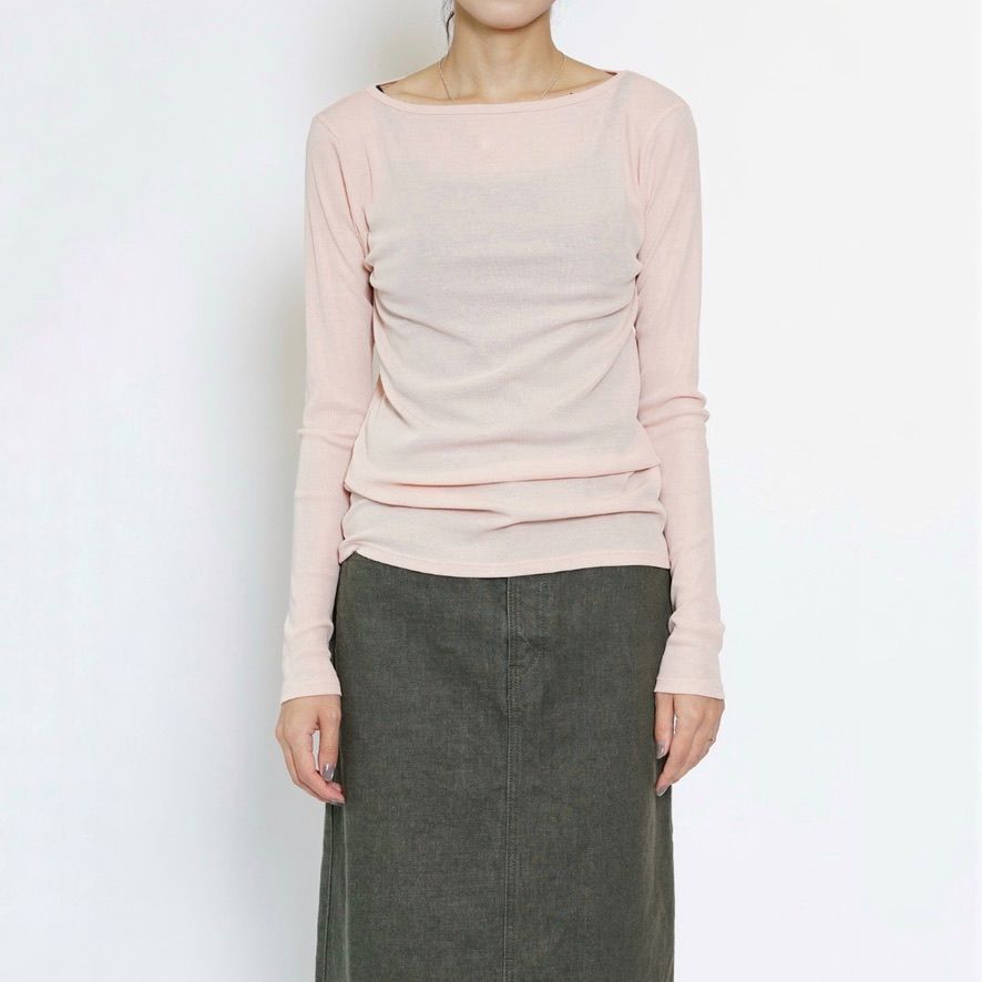 【残り一点】Sheer Teleco Boat Neck Top L/S