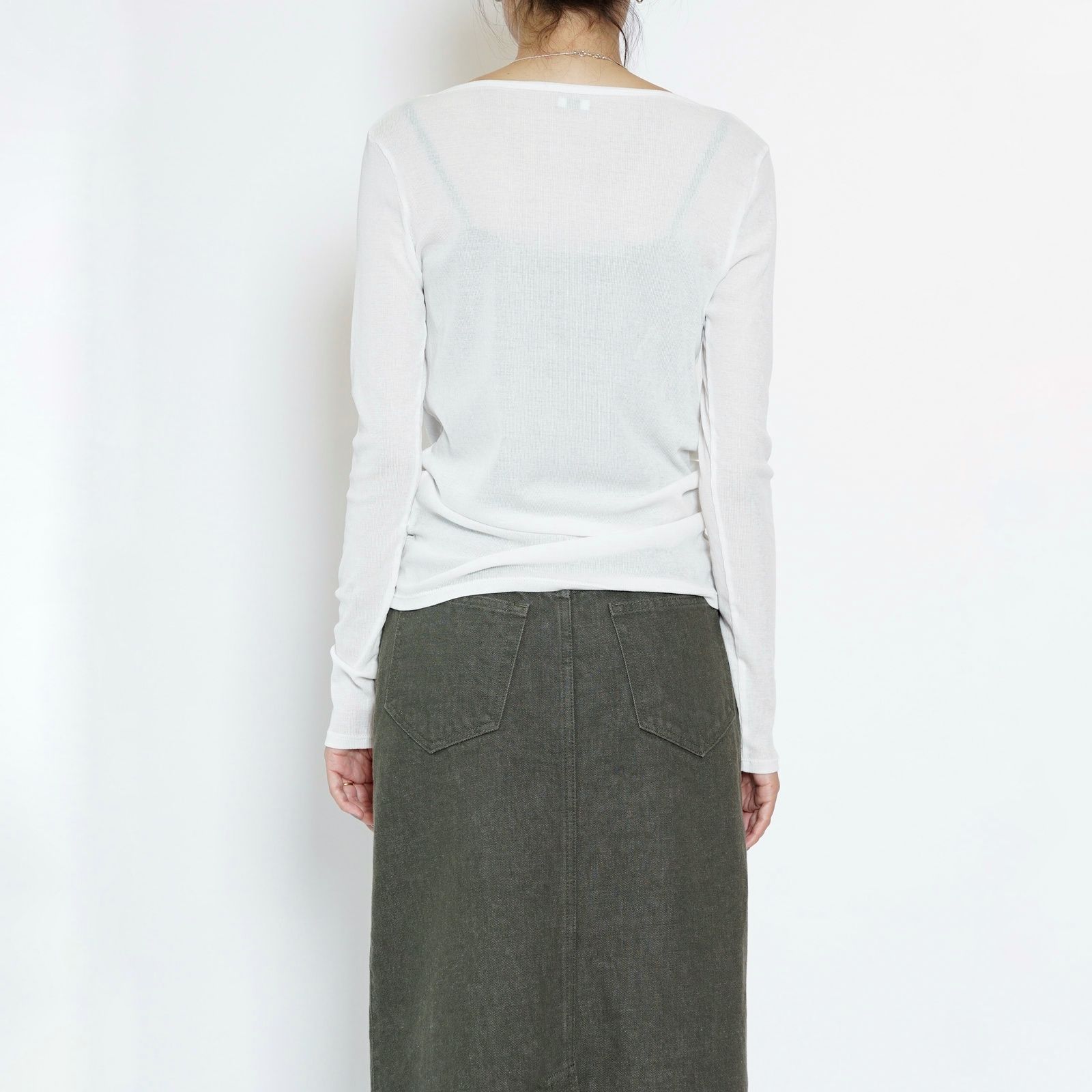 【残り一点】Sheer Teleco Boat Neck Top L/S