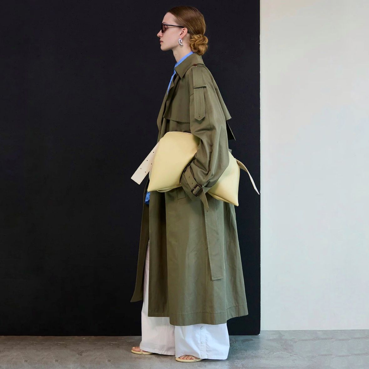 【残り一点】ドレープスカーフロングスカーフトレンチコート