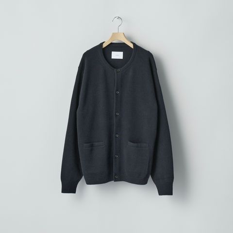 【残り一点】Extra Fine Wool Knit Crew Neck Cardigan