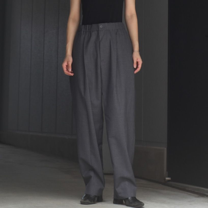 ATON - 【残りわずか】Wool Tropical Tapered Easy Pants