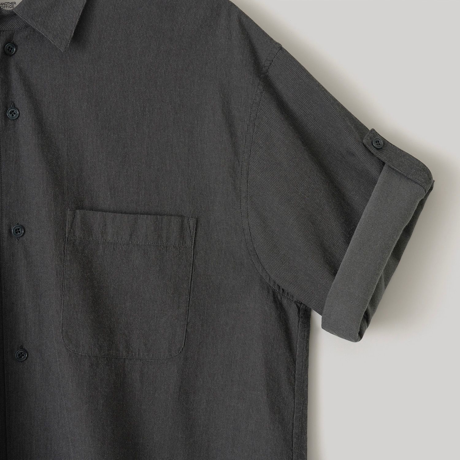 【残り一点】Pique Chambray Roll-Up Shirt