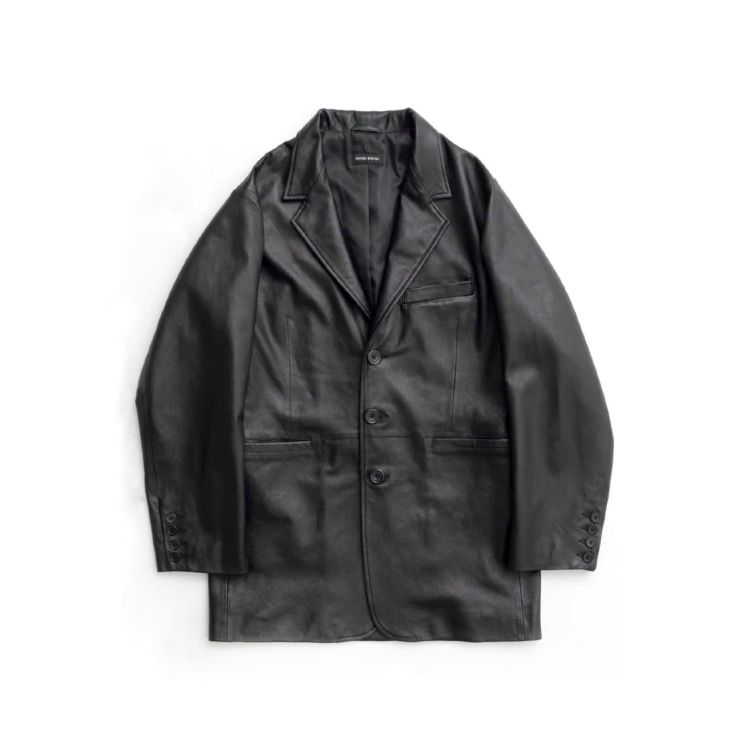 【再販売通知受付可能】Leather Tailored Jacket