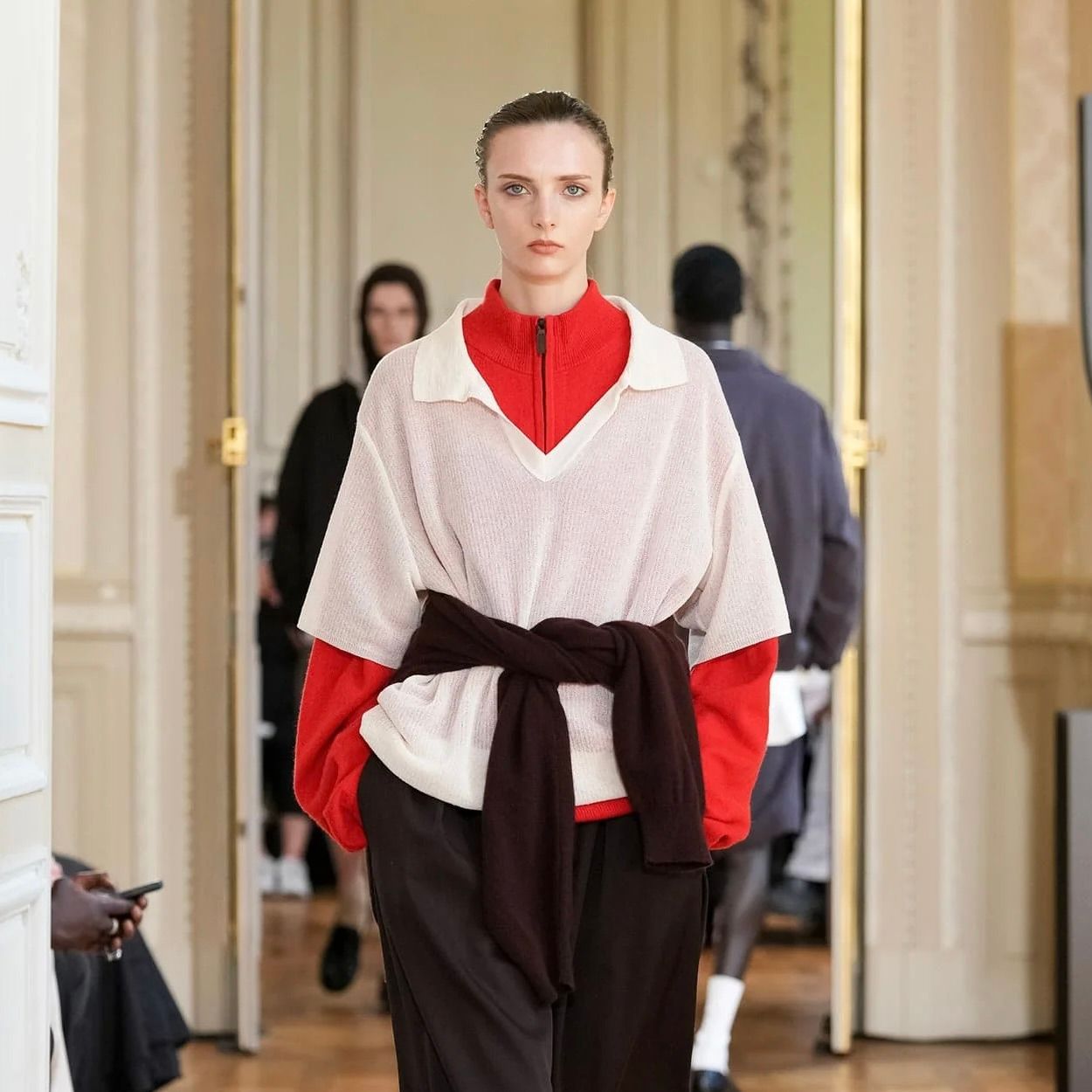 【残り一点】Pure Cashmere Knit Half Zip LS