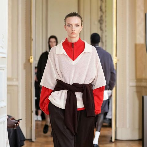 【残り一点】Pure Cashmere Knit Half Zip LS