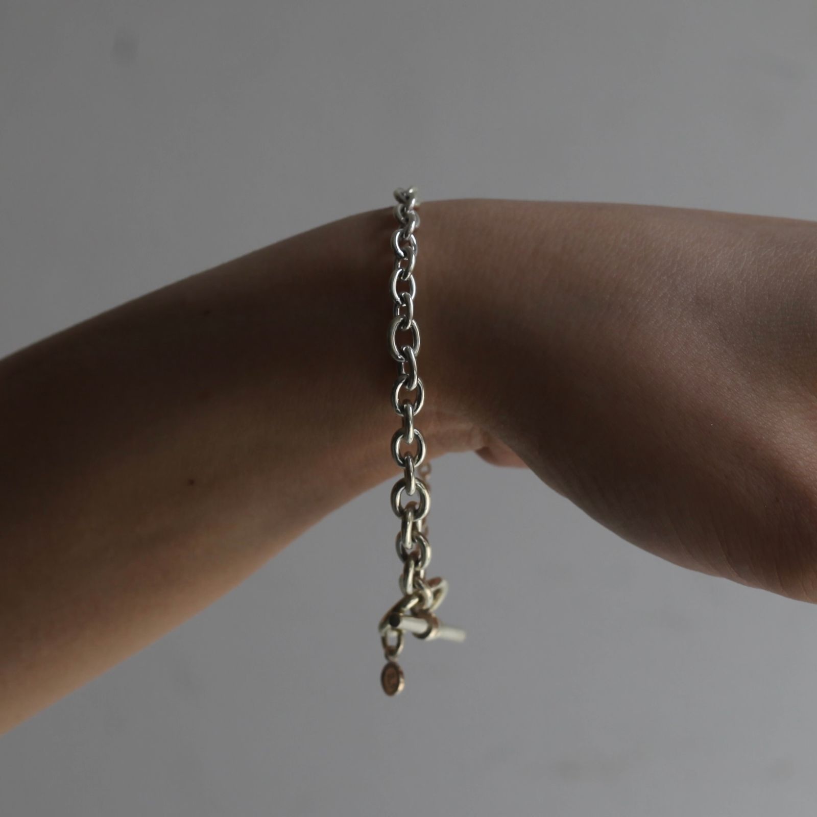 【残り一点】Gradient Oval Chain Bracelet T-BAR