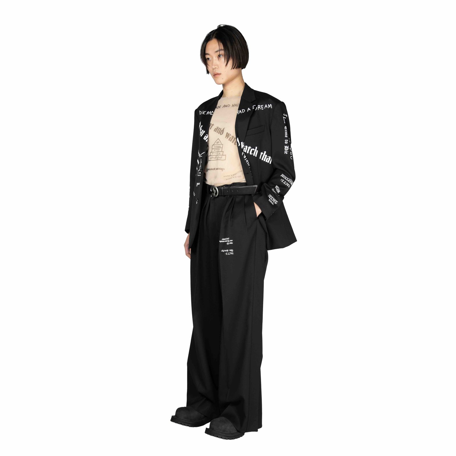 【残り一点】"TATTOO" Adjuster Wide Slacks