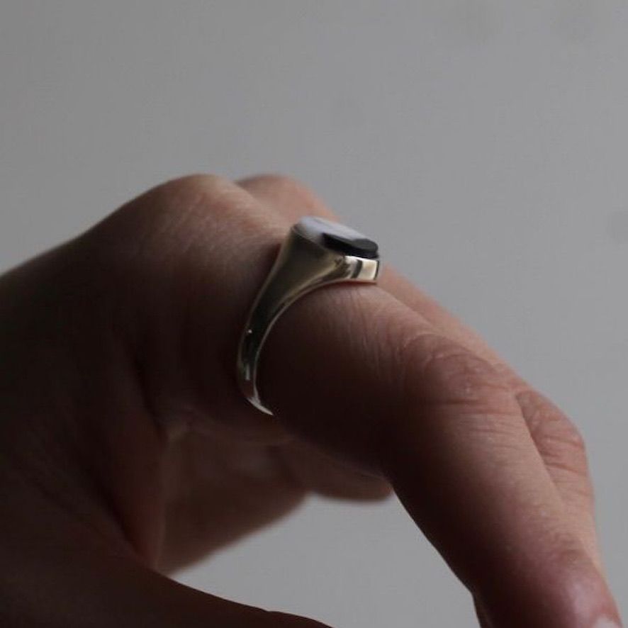 【残り一点】Signet Oval Ring M(ZEBRA JASPER)