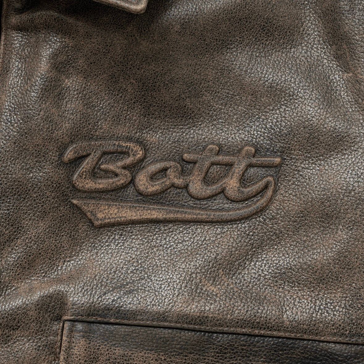【残り一点】Script Logo Cracked Leather Jacket