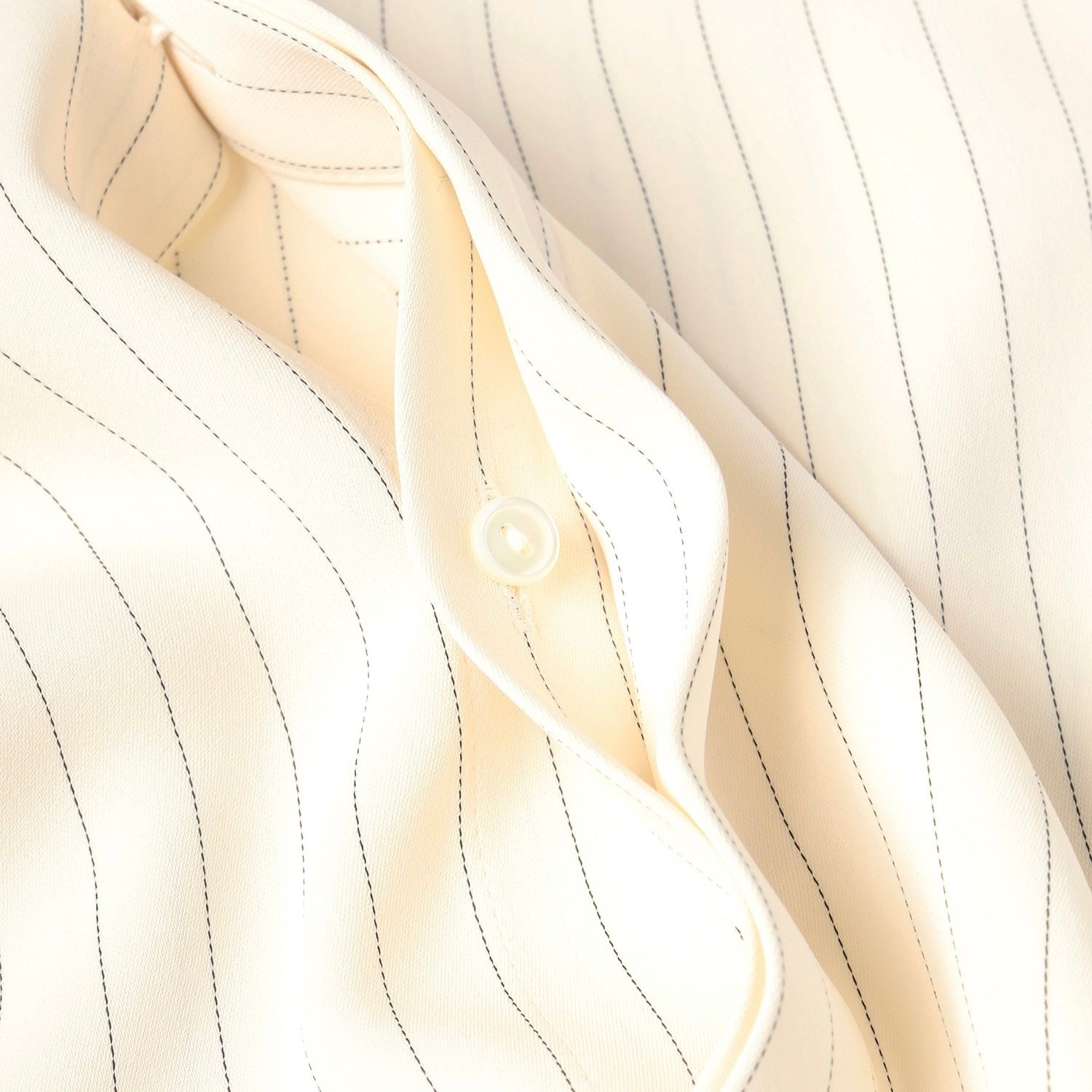 【残り一点】Double Satin Stripe Chin Tab Shirt