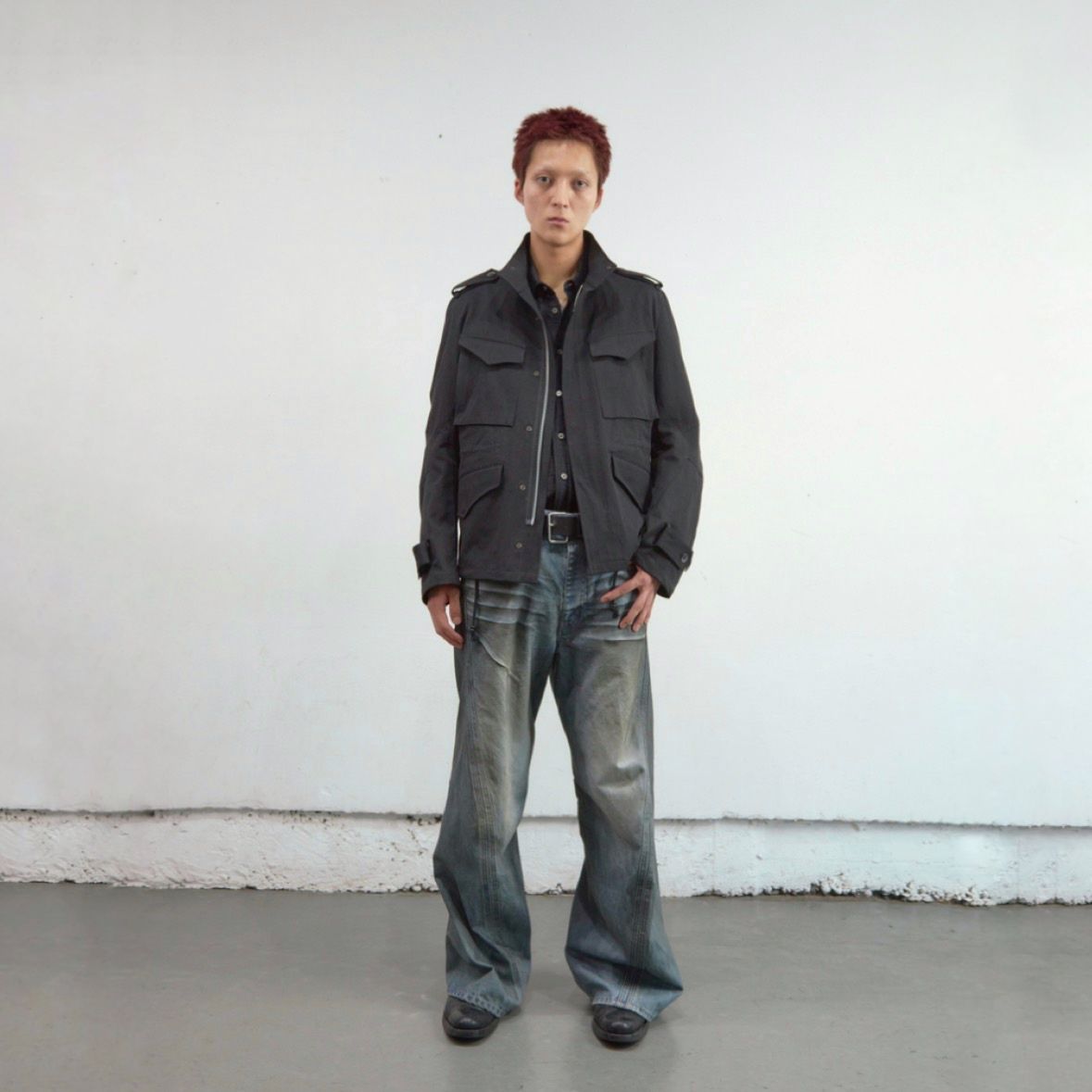 【残りわずか】3D Twisted Wide Leg Jeans