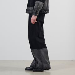 YOKE - 【残り一点】Laser Processed Denim Wide Leg Buggy Pants  