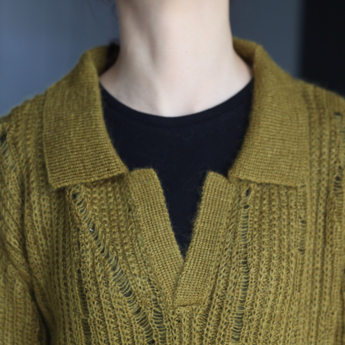 YOKE - 【残り一点】Silk Mohair Skipper Sweater | ACRMTSM