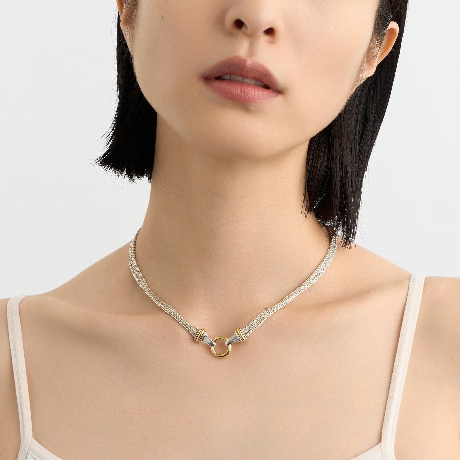 【お取り寄せ注文可能】Circle 3 Chain Necklace