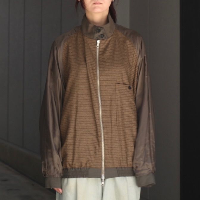 【残り一点】Wool Nylon Reversible Harrington Jacket