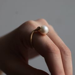 【お取り寄せ注文可能】蛇パールリング(GOLD)