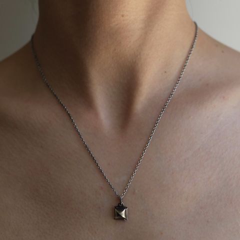 【残りわずか】Industrial & Romanesque Pendant_SQUARE(SILVER)