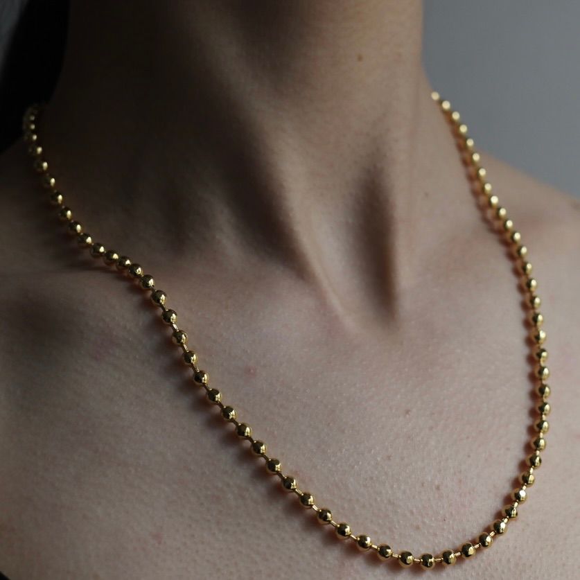 【残りわずか】Cutting Ball Necklace(GOLD)