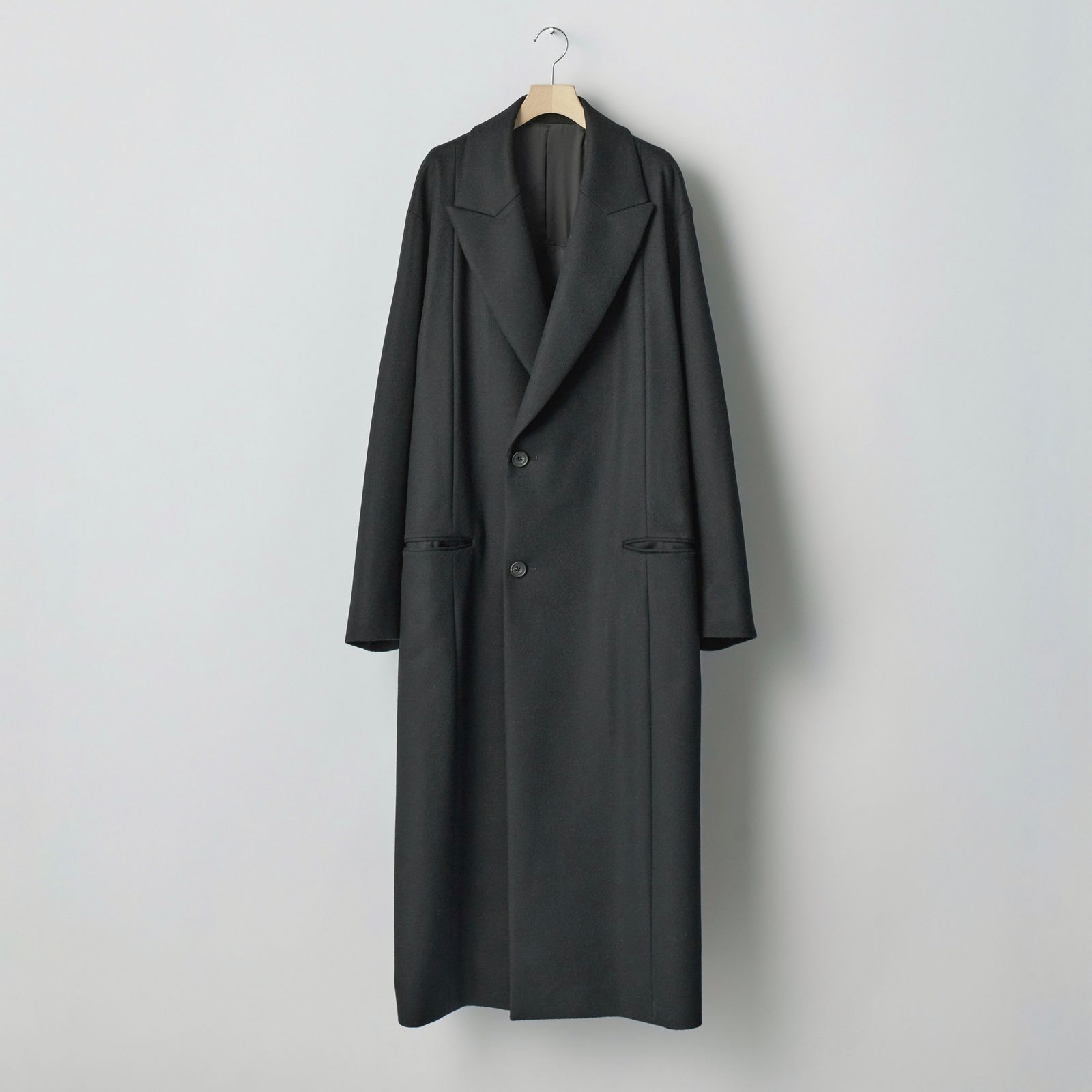 【残りわずか】Oversized Maxi Length Peak Lapel Coat(WOOL/CASHMERE)