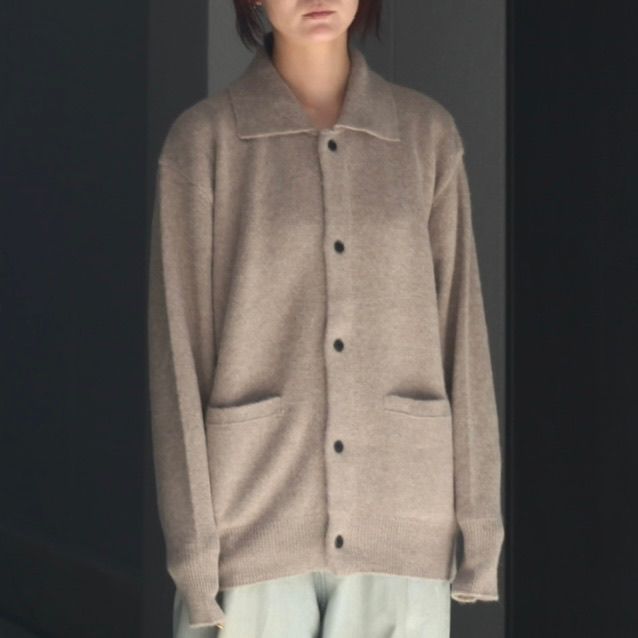 ssstein - 【残りわずか】Fine Alpaca Knit Collared Cardigan