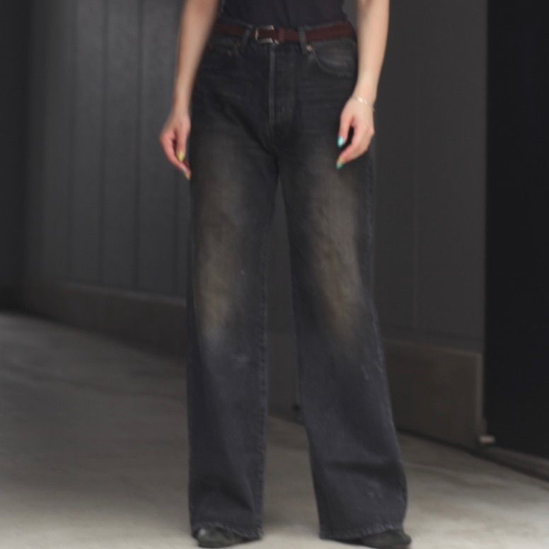 パンツ 25AW ssstein flare denim jeans black XS 25AW ssstein flare denim jeans black XS - メルカリ