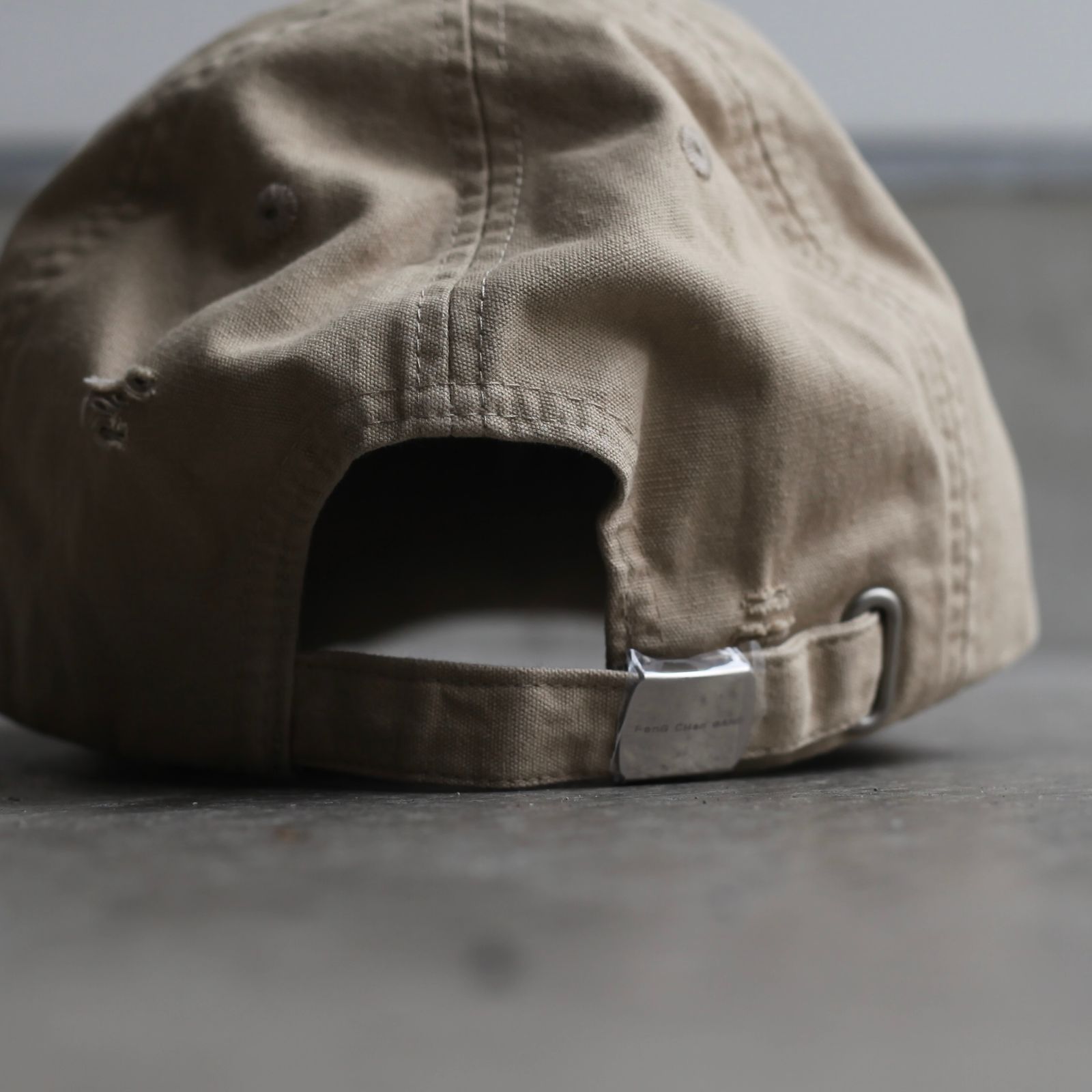 【残り一点】Khaki Bamboo Embroidery Baseball Cap