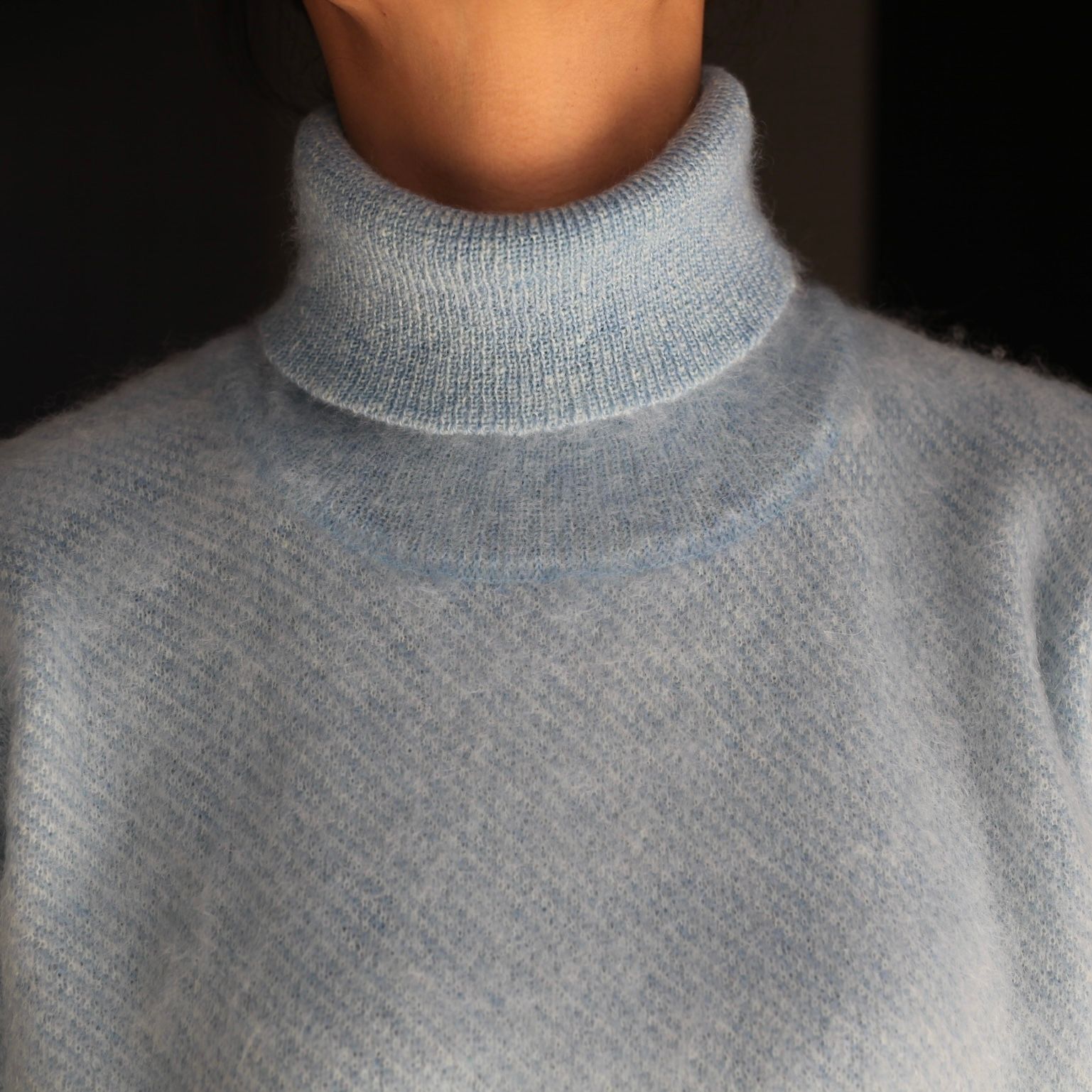 stein Mohair Loose High Neck Knit モヘヤニット